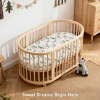 Muslin Bassinet Sheets 2 Pack, Universal Cotton Fitted Baby Mattress Sheet - Image 6