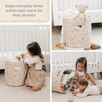 Sorrel + Fern Nursery Storage Basket, Soft Collapsible Fabric Toy Bin, Magic - Image 3