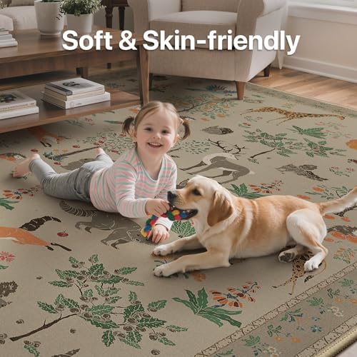 BESBLEE 2'6X6 Washable Kitchen Runner Rug, Animal Non Slip - Image 7