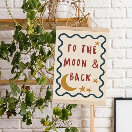DNEULYR Moon and Stars Nursery Wall Art Poster, Kids Playroom Wall Decor - Image 4