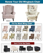 CRFATOP Wingback Chair Covers Stretch Armchair Slipcovers - Image 3