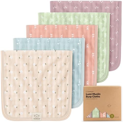KeaBabies Cotton Muslin Burp Cloths Baby Boy by KeaBabies