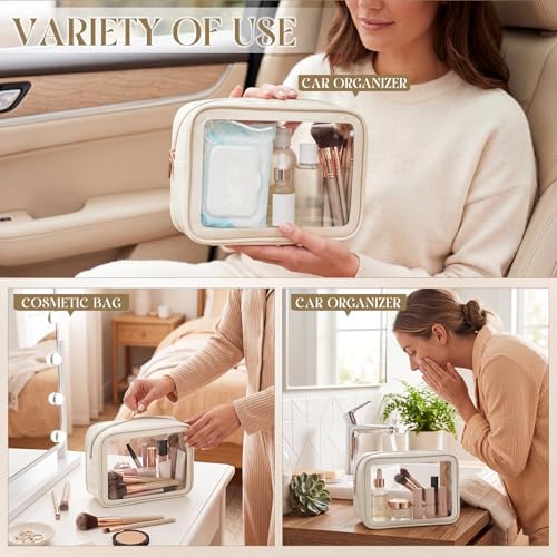 Hsei 20 Pcs Clear Makeup Bags Diaper Bag Organizer Travel Toiletry Bags - Image 6