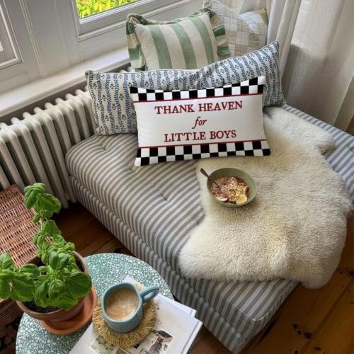 Black White Racing Baby Boy Nursery Decor 12x20 Pillow Cover - Image 6