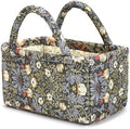 Small Storage Basket Organizer, Mini Fabric Floral Storage Baskets by Ankick