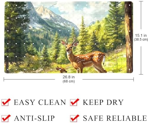 Shower Mat Bathtub Mat, 26.8x15.1 inch, Non-Slip Bath Mat - Image 4