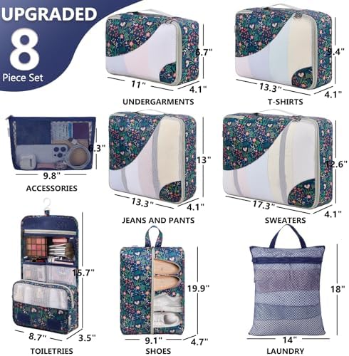 OlarHike Packing Cubes for Travel, Gifts for Women Mom, Anti-Tearing Suitcase - Image 2