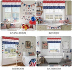 Vandarllin July 4th Kitchen Curtains Valances - Image 6