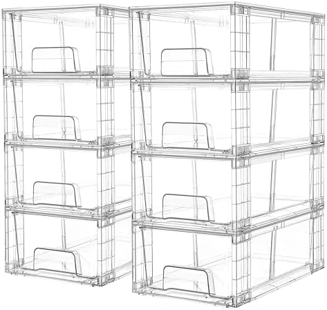 Vtopmart 8 Pack Stackable Clear Drawer by Vtopmart