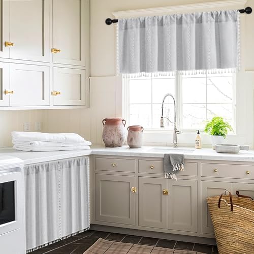 MitoVilla Grey Kitchen Valances - Image 4
