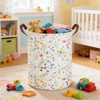 Flower Laundry Hamper, Nursery Hampers, Waterproof folding Boho Flower Plants - Image 5