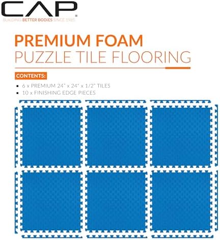 CAP Puzzle Exercise Mats | 1/2” Thick EVA Interlocking Foam Tiles - Image 2
