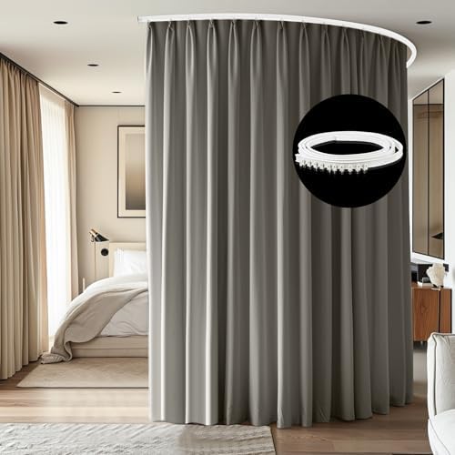 Room Divider Ceiling Mounted Curtains Track Sets Extra Wide Blackout Curtain by CBSROROHome