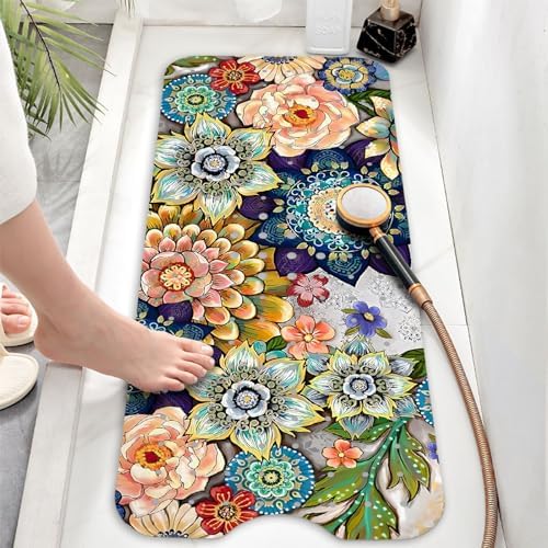Bathtub Mat Non Slip, Bohemia Extra Long Bath tub Mat Shower Floor Mat - Image 6