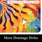 Bathtub Mat Non Slip 26.8x15.1In, Tie Dye Spiral Bath Mat - Image 2