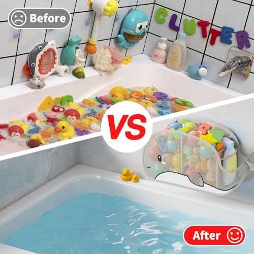 Austion Quick-Drying Baby Bath tub Toy Organizer Storage - Image 5