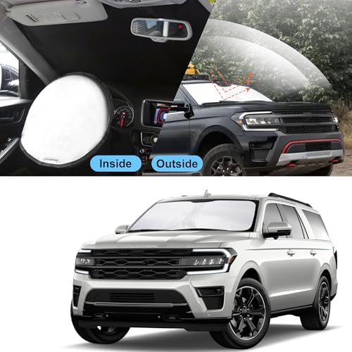 TINGLU Sun Shade for Ford Expedition SUV 2018-2024 2025 Accessories Windshield - Image 6