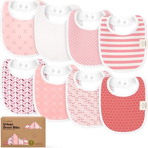 KeaBabies 8-Pack Organic Baby Bibs by KeaBabies