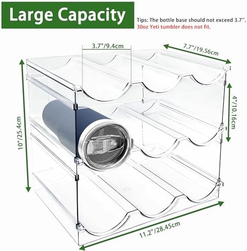 Spaclear 6 Pack Water Bottle Organizer, Stackable Water Bottle Holder - Image 5