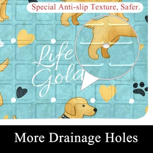 Shower Mat Non Slip, Cute Dogs Anti Slip Bath Mat - Image 2