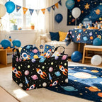 Rectangular Space Planet Rocket Storage Bin Boys Toy Organizer - Image 7