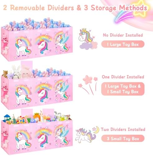 Extra Large Toy Box with Lids, Collapsible Storage Chest - Image 6