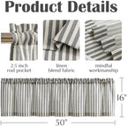 jinchan Linen Boxter Stripe Valances - Image 6