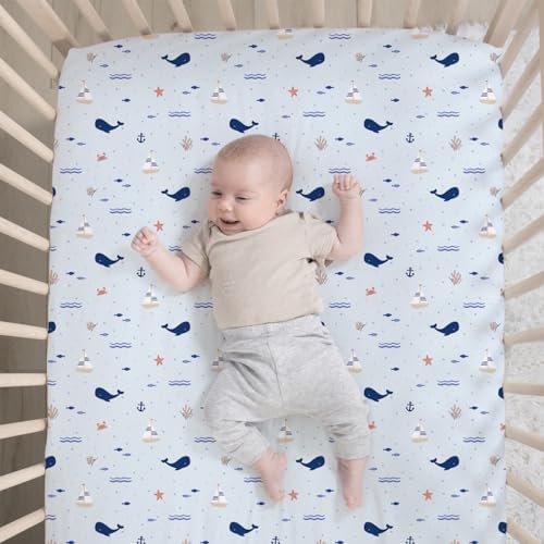 The Peanutshell 3 Piece Nautical Patch Baby Crib Bedding Set Boy, Baby Blanket - Image 3
