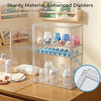 Baby Bottle Organizer – Large Adhesive Wall-Mount 3 Tier Adjustable Acrylic - Image 5