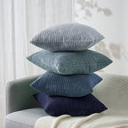 Topfinel Navy Blue Euro Shams Decorative Throw Pillow Covers 26x26 Inch Set of 4 - Image 5