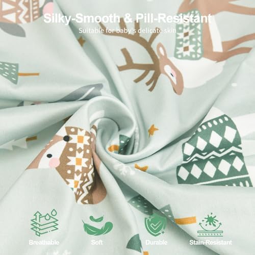 Baby Crib Sheets 2 Pack for Boys and Girls Fit for Standard Crib Toddler - Image 3