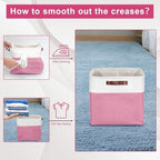 Bagnizer 13x13 Cube Storage Bins, Collapsible Fabric Storage Box, 4 Pack Closet - Image 6