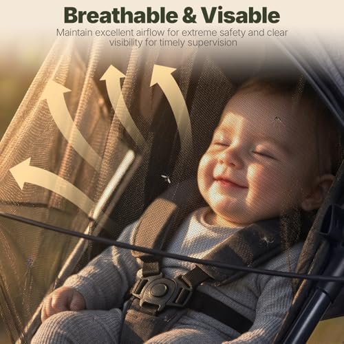 Orzbow Baby Mosquito Net for Stroller, Universal Fit, Breathable - Image 5