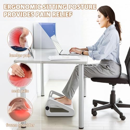 CasaZenith Foot Rest, Six Heights Adjustable Foot Rest Under Desk at Work - Image 4