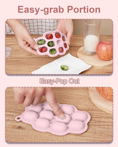 KingKam Breastmilk Popsicle Molds, Baby Fruit Feeder Teething Tray, 2 Pack - Image 4