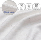 Chyhomenyc Blend Linen Valance for Windows, Light Filtering Blend Linen - Image 3