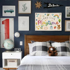 Playroom Nursery Wall Decor, Toddler Playroom Decor Hanging Linen Banner - Image 4