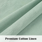 FRAMICS Farmhouse Valance Curtains, Boho Cotton Linen Kitchen Valance, Sage - Image 6