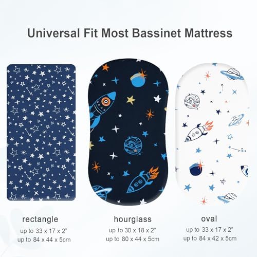 david's kids 3 Pack Bassinet Sheets, Ultra Soft Breathable Comfortable Baby - Image 6