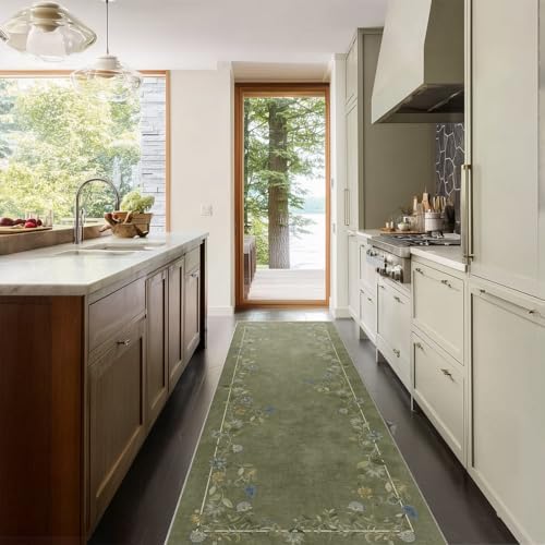 Washable Kitchen Rug Runners for Hallways: 2'6"x8' Runner Rug Soft Non Slip - Image 2