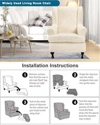 CRFATOP Wingback Chair Covers Wing Armchair Slipcovers - Image 5