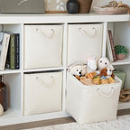OrganiHaus 13x13 Cube Storage Bins, Rope Handles - Image 3