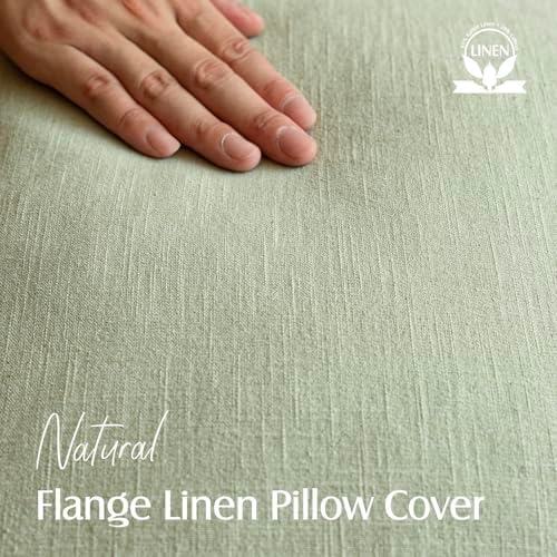 Foindtower Decorative Linen Lumbar Throw Pillow Covers 12x20 Light Green - Image 2