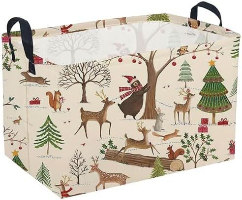 Sanjiaofeng Rectangular Christmas Basket Animal Storage Bins, Cute Storage by Sanjiaofen