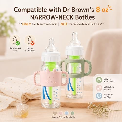 Andy Bear 4 Pack Silicone Baby Bottle Handles Compatible - Image 3