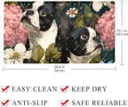 Shower Mat Non Slip 26.8 x 15.1 Inches, Pugs Flower Bathtub Mat Shower Stall - Image 4