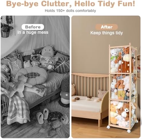 Stuffed Animal Storage, Wood Stuffed Animal Zoo Storage - Image 5