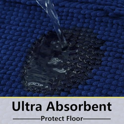 BOANKODU Bathroom Rugs 32x20, Extra Soft Absorbent Chenille Bath Rugs, PVC - Image 6