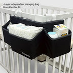 Hanging Baby Diaper Caddy, 3-in-1 Changing Table Diaper Organizer Holder - Image 4