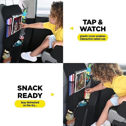 lebogner Back Seat Cover for Kids + 6 Pocket Storage Organizer, 2 Pack X-Large - Image 6